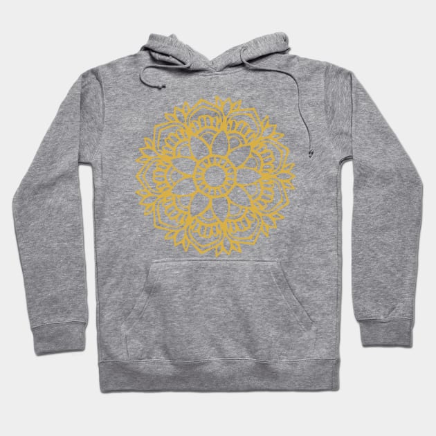 Yellow Flower Drawing Tapestry Hoodie by aterkaderk